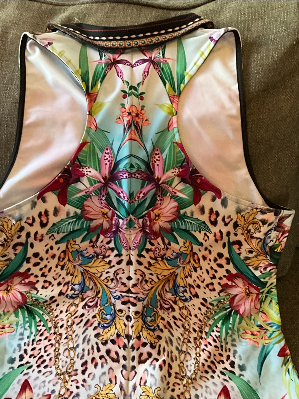NWOT Johnny Was racer back floral jungle print dress XL - Picture 5 of 13